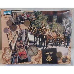 Vintage Guild Passport Travel Theme 500 Piece Jigsaw Puzzle New Sealed 1997